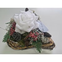 Grabgecksteck - Grabschmuck - Trauerherz - Trauergesteck - Gesteck Allerheiligen - Totensonntag - Herz Grab von allesblume