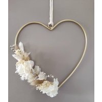 Herz Mit Trockenblumen | Hochzeitsgeschenk Geschenk Fensterdeko Geldgeschenk Zur Hochzeit von allesblume