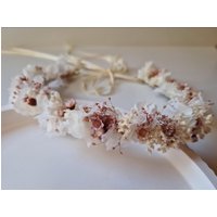 Kopfkranz | Haarkranz Blumen Hochzeit Kranz Boho Trockenblumenkranz Haare Kommunion Konfirmation Haarnadeln Haarkamm von allesblume