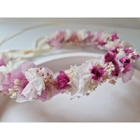 Kopfkranz | Haarkranz Blumen Hochzeit Kranz Boho Trockenblumenkranz Haare Kommunion Konfirmation Kopfschmuck Haarnadeln von allesblume