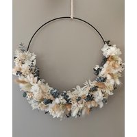 Trockenblumenkranz Eucalyptus | Türkranz Frühling| Trockenblumenring Blumenkranz Kranz Mit Trockenblumen Frühlingskranz Fensterdeko von allesblume