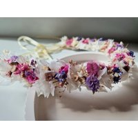 Trockenblumenkranz Kopfkranz Haarkranz Blumenkranz Hochzeit Kranz Boho | Trockenblumen von allesblume
