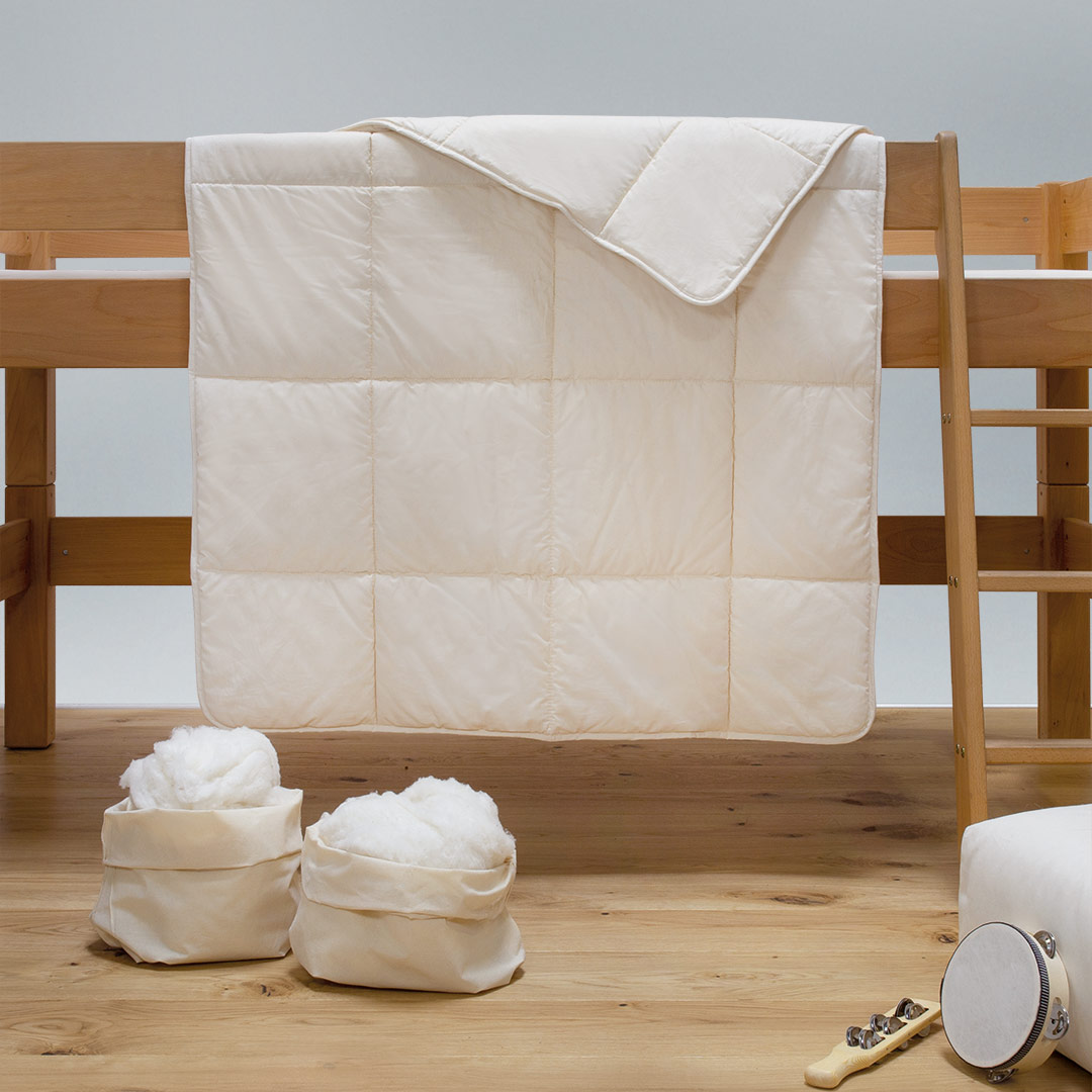Baumwoll-Kinder-Bettdecke "Cotona" - Größe: 100x135 cm | Allergiker geeignet | 100% vegan von allnatura