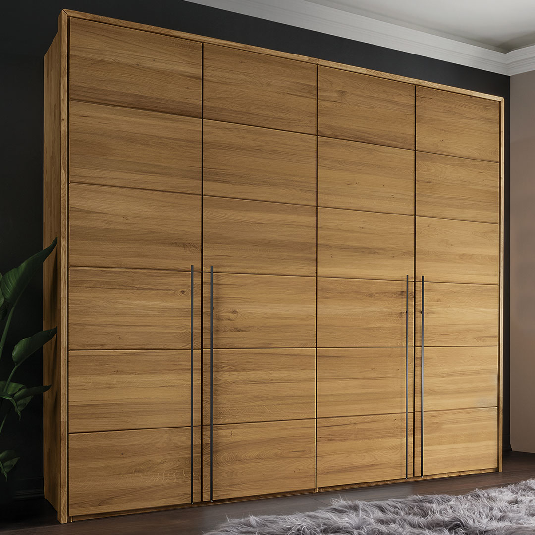 Drehtüren-Kleiderschrank "Moderna" - Einzelmodule - Holzart: Kernbuche - Farbe: braun von allnatura