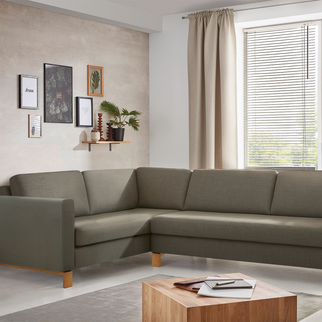 Ecksofa "Linea Nova" - Holzart: Massivholz - Farbe: braun von allnatura