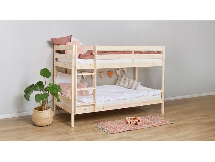 Etagenbett Colino - 90x200 cm - Kinder-Betten - 100% Bio & schadstoffgeprüft - weiß-lackiert von allnatura