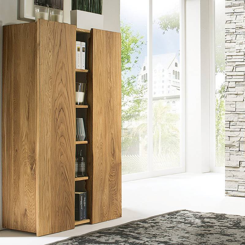 Highboard "Loca" - Größe: H143xB83xT38 cm - Holzart: Massivholz | 100% vegan - Farbe: braun von allnatura