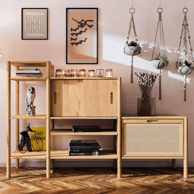 Highboard "Rota" - Holzart: Kernbuche - Farbe: braun von allnatura