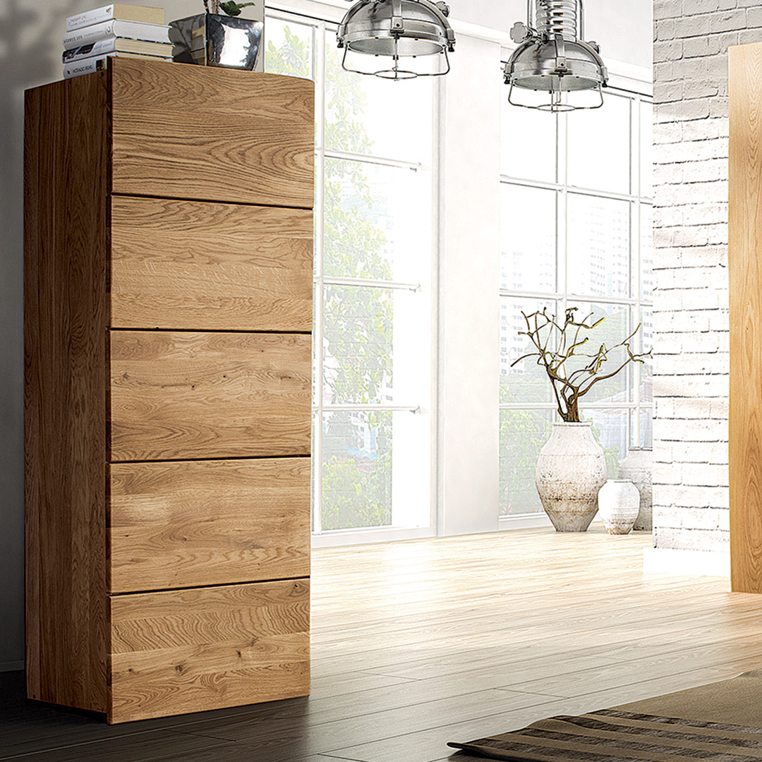 Kommode "Loca" - Größe: H83xB83xT38 cm - Holzart: Massivholz | 100% vegan - Farbe: braun von allnatura