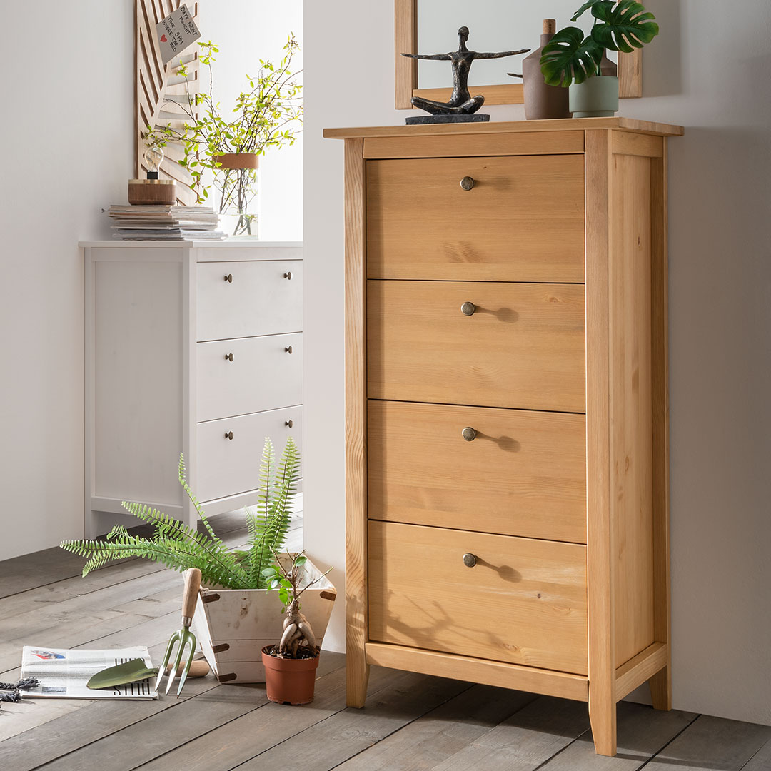 Kommode "Tusa" - Holzart: Massivholz | 100% vegan - Farbe: braun von allnatura