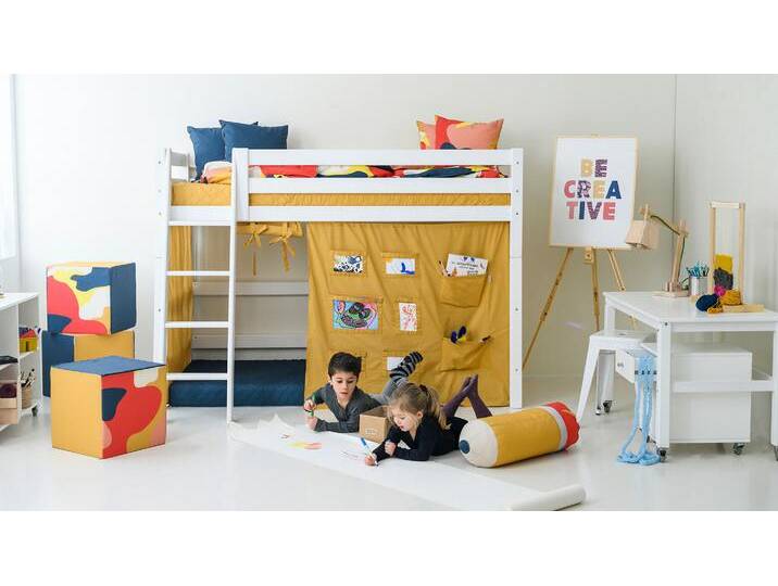 Mittel-Hochbett Ortholino - 90x200 cm - Kinder-Betten - 100% Bio & schadstoffgeprüft von allnatura