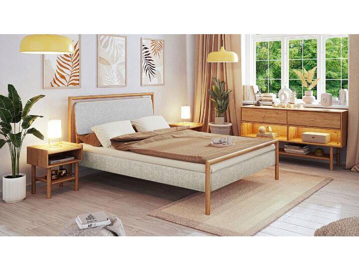 Polsterbett Serea - 160x200 cm - Massivholzbetten - 100% Bio & schadstoffgeprüft Polsterbett Serea - 160x200 cm - Massivholzbetten - 100% Bio & schadstoffgeprüft von allnatura