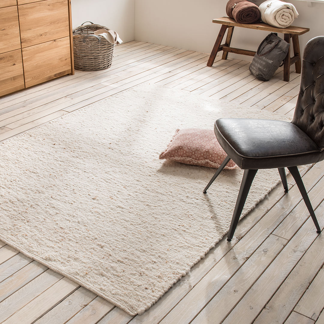 Schurwollteppich "Terra" - Größe: 60x120 cm - Farbe: beige von allnatura