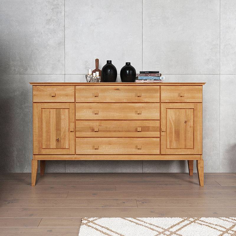 Sideboard "Daria" - Größe: H100xB168xT45 cm - Holzart: Kernbuche | 100% vegan - Farbe: braun von allnatura