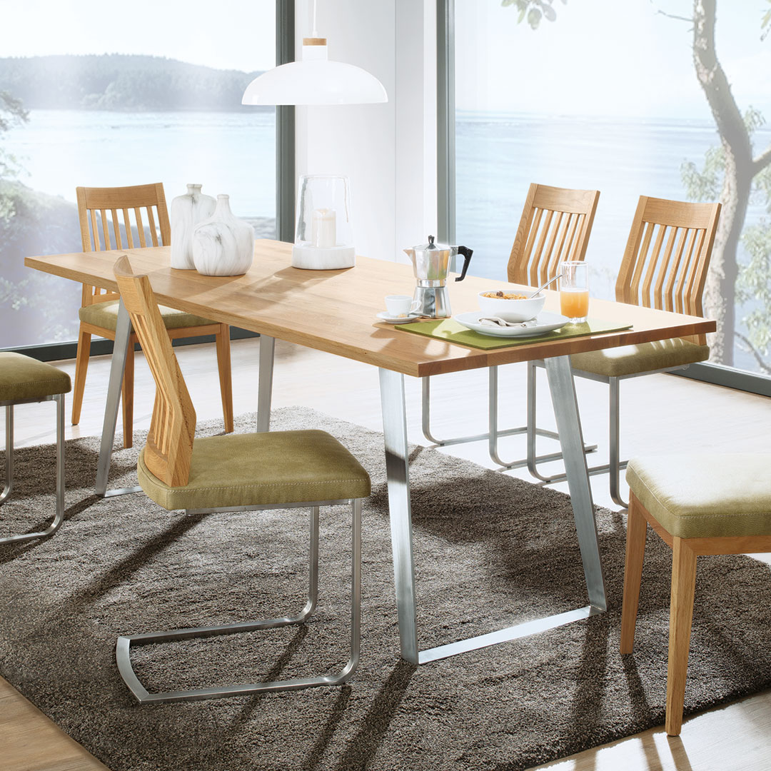 Tisch "Cadera" - Größe: 90x160 cm - Holzart: Nussbaum - Farbe: braun von allnatura