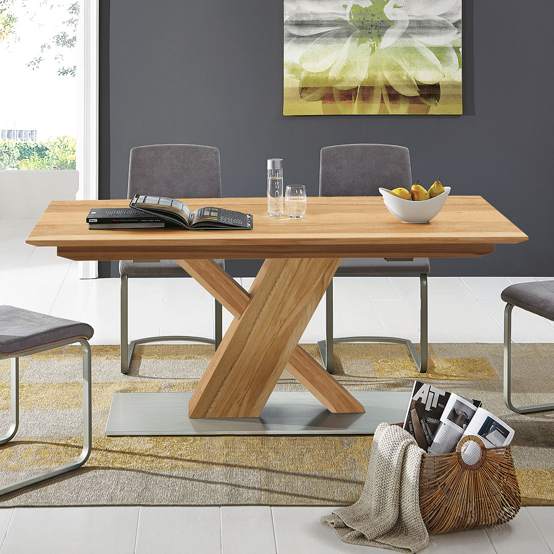 Tisch "Revera" - Größe: 110x180 cm - Holzart: Nussbaum - Farbe: braun von allnatura