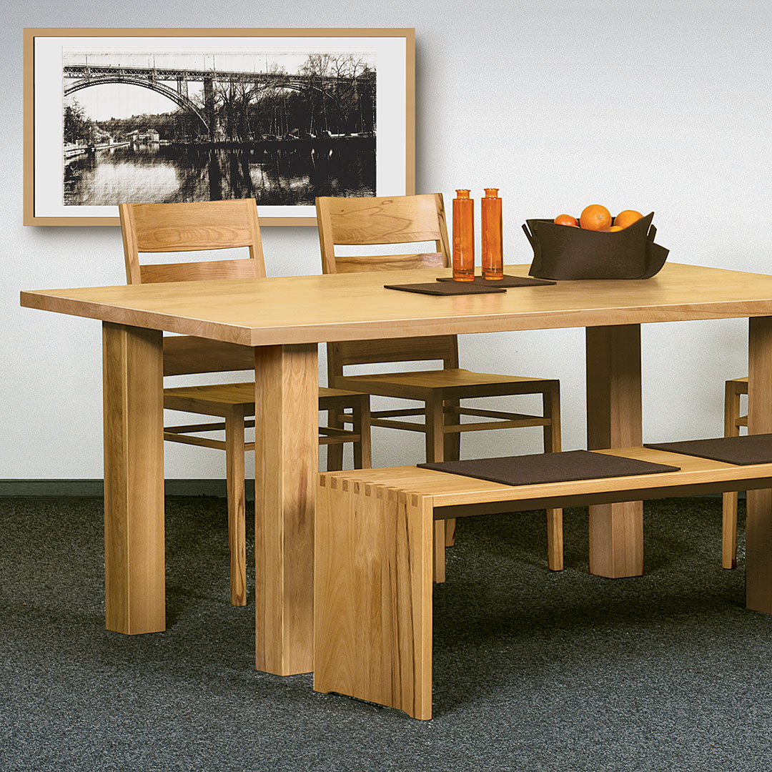 Tisch "Sala 02" - Größe: 90x180 cm - Holzart: Nussbaum - Farbe: braun von allnatura