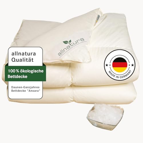 allnatura Daunen Bettdecke ANSARA 135x200 - warme federleichte Winter-Decke mit optimalen Isolationseigenschaften - 90% Daunen und 10% Federn Klasse 1 - Downpass - Made in Germany von allnatura
