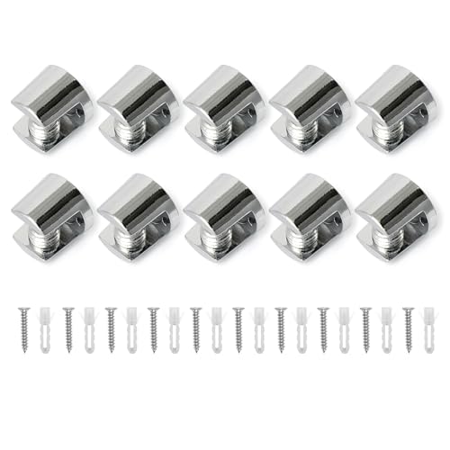 10 Stück verstellbare Zincs Legierungen Glas Clip Schrank Regal Platten Badezimmer Glashalter zur Befestigung von Badezimmer Brille Schrank Regal Platten 10 Stück verstellbare Zincs Legierungen Glas Clip Schrank Regal Platten Badezimmer Glashalter zur Befestigung von Badezimmer Brille Schrank Regal Platten von alloneslife