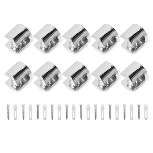 10 Stück verstellbare Zincs Legierungen Glas Clip Schrank Regal Platten Badezimmer Glashalter zur Befestigung von Badezimmer Brille Schrank Regal Platten 10 Stück verstellbare Zincs Legierungen Glas Clip Schrank Regal Platten Badezimmer Glashalter zur Befestigung von Badezimmer Brille Schrank Regal Platten von alloneslife