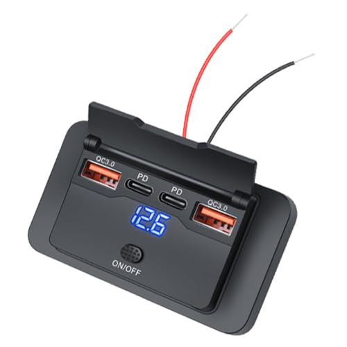 12 V/24V Typ C USB Steckdosenschalter Double PD3.0 QC3.0 Schnelle Ladungen Sockel Accessoires Für Auto Marine Boot von alloneslife