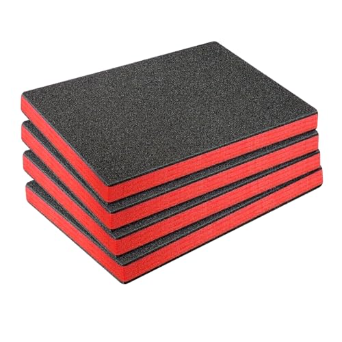 4pack Anpassbare EPE Schaumeinsätze Für Werkzeugfallorganisation Resistente Werkzeugkastenpolster Und Fragile Schutzmaßnahmen Anpassbare Toolbox Schaumschaum Liner Stoßdämpfungspolsterung von alloneslife