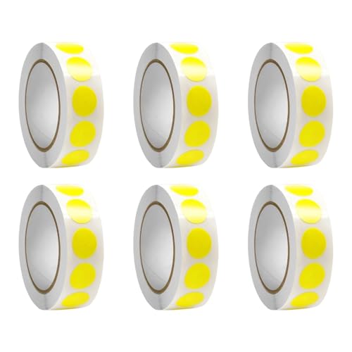 6 Runde Farbcodierungsaufkleber Für Die Dokumentkennzeichnung Handwerksbedarf Home Storage & Calendar Marking Runde Aufkleber Codierungsbezeichnung Kreisförmiger Aufkleber Für Die von alloneslife