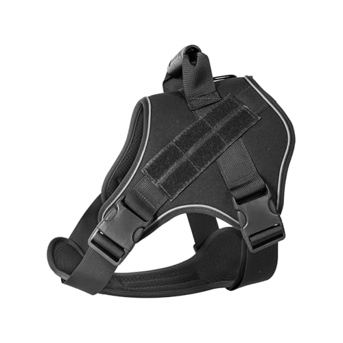 Bequemes Hundegeschirr, taktisches Design, Weste, verstellbarer Riemen, sichere Kontrolle für tägliche Spaziergänge, Wandern, Camping, atmungsaktives Hundegeschirr von alloneslife