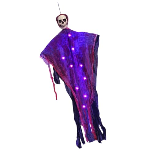 Hängende Geisterhafte Schädeldekoration Beleuchtetes Halloween Geisterer Skelett Hängende Ornament Für Garten Tür Vorgarten LED Skelettdekoration Hängende Geisterhafte Schädeldekoration Beleuchtetes Halloween Geisterer Skelett Hängende Ornament Für Garten Tür Vorgarten LED Skelettdekoration von alloneslife