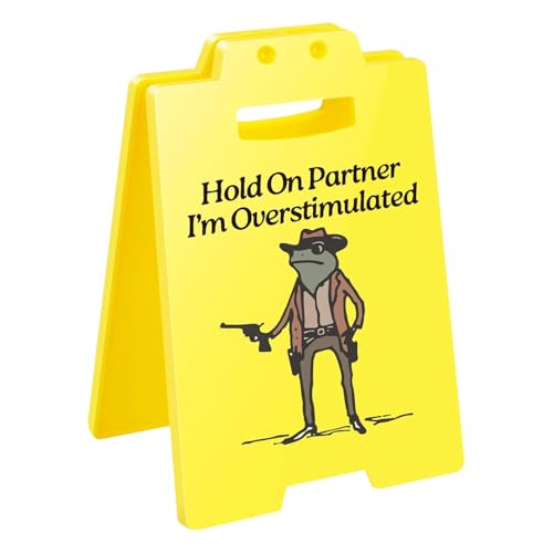 Lustige Bürodesk Warnschilder Humor Desktop Dekoration Supplies Halten Sie Partner Ich Überstimulierte Schreibtisch Schild Geschenk Lustige Büroschilder von alloneslife