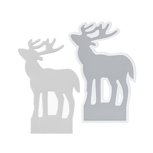 Silikonform für Weihnachtsbaum, handgefertigt, stehend, Elch, Dekoration, Bastelwerkzeug, Doppellochhalter, Basis Rentier, Ornament-Form Silikonform für Weihnachtsbaum, handgefertigt, stehend, Elch, Dekoration, Bastelwerkzeug, Doppellochhalter, Basis Rentier, Ornament-Form von alloneslife