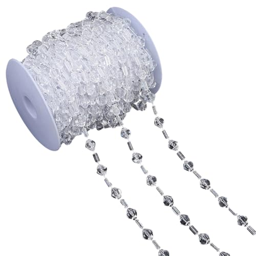 Transparente Perlenkette, Bastelperlen, Schnur für Schmuckherstellung, Blumensträuße, Kleidung, Verzierung, Nähen, handgefertigtes Zubehör Transparente Perlenkette, Bastelperlen, Schnur für Schmuckherstellung, Blumensträuße, Kleidung, Verzierung, Nähen, handgefertigtes Zubehör von alloneslife