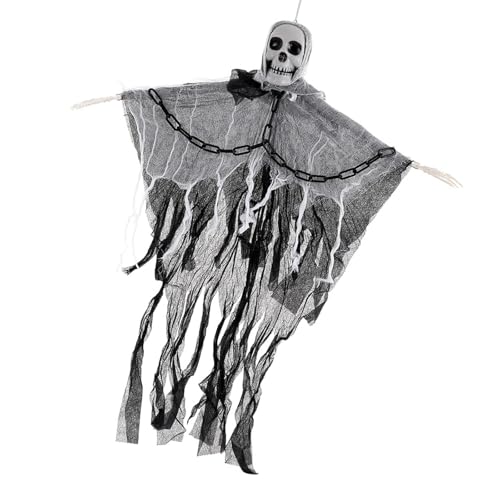 Unheimliche Gespensters Skelett Mit Ketten Halloween Party Dekoration Gaze Skelett Ornament Für Innenräume Freien Scary Decors Easy Hanging Horror Theme von alloneslife