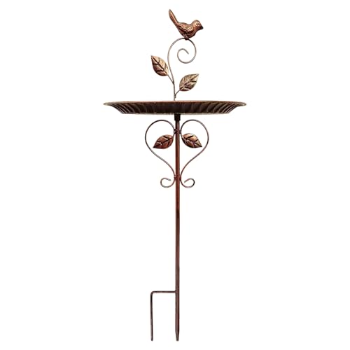Vintage Iron Pflanzer Doppelzweck Pflanzenbehälter Und Vogelfutter Für Balkon Rasene Dekorative Vintage Outdoor Vogelfuttermittel Pflanzenhalter von alloneslife