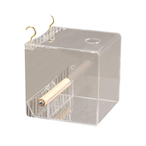 alloneslife Vogelheilerbox Für Papageien Antisplash Fütterungsschachtel Mit Ständer Für Kleine Mittelgroße Vogel Lebensmittel Spender Vogelkäsezubehör Acrylfuttermittel von alloneslife