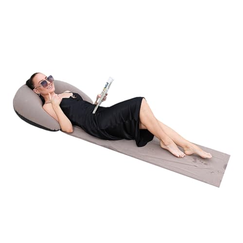 alloneslife Aufblasbare Lounger Mit Kopfruhe Ergonomischer Strandstuhl Tragbare Rückenkissen Kissen Stuhl Luft Bettreise Matratze Für Pools Party Strandzubehör von alloneslife