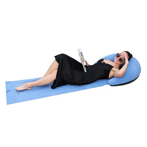 alloneslife Aufblasbare Lounger Mit Kopfruhe Ergonomischer Strandstuhl Tragbare Rückenkissen Kissen Stuhl Luft Bettreise Matratze Für Pools Party Strandzubehör von alloneslife