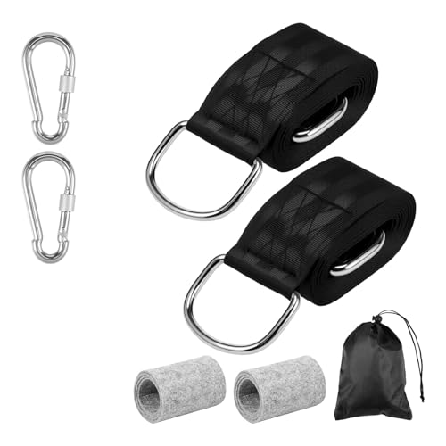 alloneslife Hochleistungsschwung Hängemattenbefestigung Hanging Stuhl Bindung Mit Karabinern Für Camping Camping Gartenhängung Gurt Hängemattenaufhängung von alloneslife
