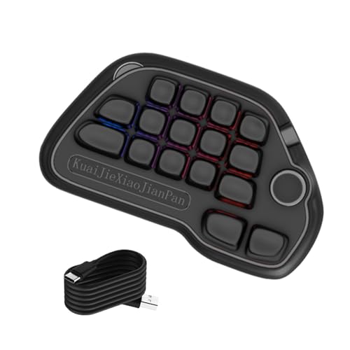alloneslife Mechanischer USB-Nummernblock, 17 Tasten, Hot-Swap-fähig, mit RGB-Hintergrundbeleuchtung und PBT-Tastenkappen, programmierbar für Laptop und PC von alloneslife