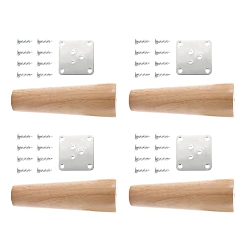 alloneslife Möbelbein-Stabilisatoren aus Naturholz, strukturelle Halterungen für Tische, Werkbänke, Stühle, Sofabeine, Ersatzbeine, 4 Stück von alloneslife