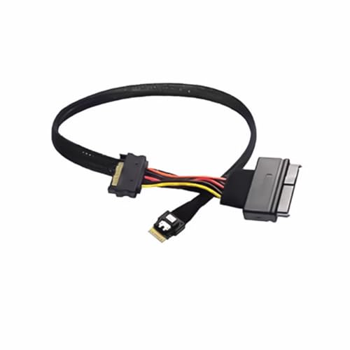alloneslife Slimline SFF-8654 4i Männlich Zu SFF8639 Kabel Mit 15 Pin SATAs Strom Zum Anschließen Von U2U3 HDDS Laufwerken von alloneslife