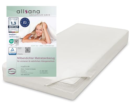 Allsana Allergiker Matratzenbezug 100x200x20 cm | Allergie Bettwäsche | Anti Milben Encasing | Milbenschutz für Hausstauballergiker | Zwischenbezug für die Matratze | TÜV geprüft Allsana Allergiker Matratzenbezug 100x200x20 cm | Allergie Bettwäsche | Anti Milben Encasing | Milbenschutz für Hausstauballergiker | Zwischenbezug für die Matratze | TÜV geprüft von allsana