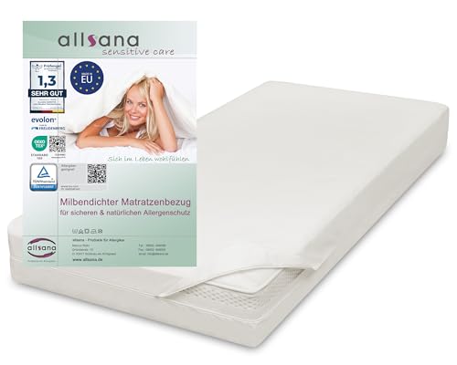 Allsana Allergiker Matratzenbezug 100x200x20 cm | Allergie Bettwäsche | Anti Milben Encasing | Milbenschutz für Hausstauballergiker | allergendichter Zwischenbezug für die Matratze | TÜV geprüft von allsana