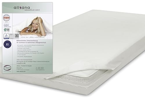 Allsana Allergiker Matratzenbezug 160x200x30 cm | Allergie Bettwäsche | Anti Milben Encasing | Milbenschutz für Hausstauballergiker | Zwischenbezug für die Matratze | TÜV geprüft von allsana