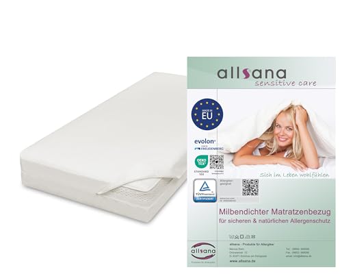 Allsana Allergiker Matratzenbezug 70x140x12 cm (Kinder) | Allergie Bettwäsche | Anti Milben Encasing | Milbenschutz für Hausstauballergiker | Zwischenbezug für die Matratze | TÜV geprüft von allsana