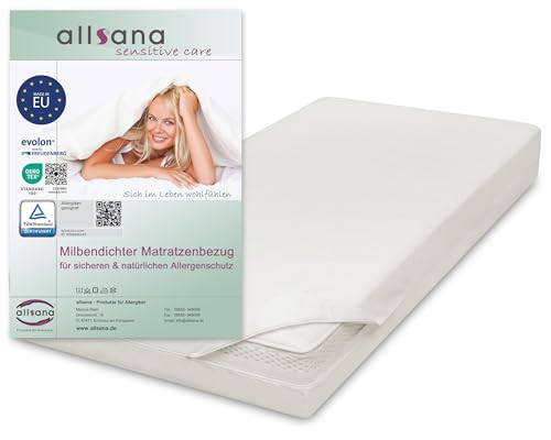 Allsana Allergiker Matratzenbezug 80x200x20 cm | Allergie Bettwäsche | Anti Milben Encasing | Milbenschutz für Hausstauballergiker | allergendichter Zwischenbezug für die Matratze | TÜV geprüft von allsana