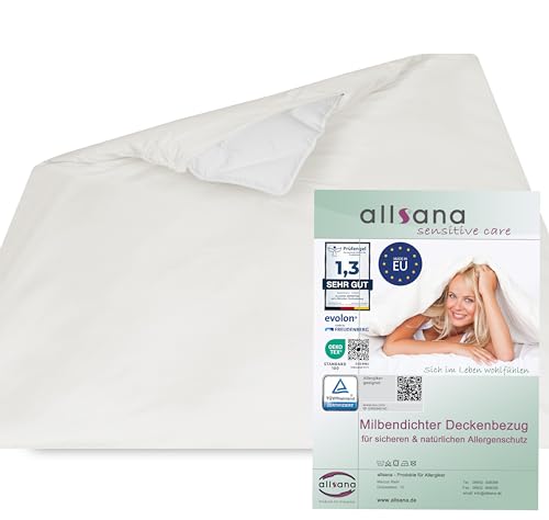 Allsana Allergiker Deckenbezug 240x220 cm | Allergie Bettwäsche | Anti Milben Encasing | Milbenschutz für Hausstauballergiker | allergendichter Zwischenbezug für die Bettdecke | TÜV geprüft von allsana