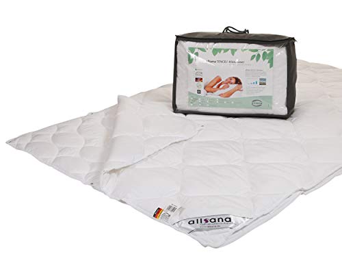 allsana TENCEL® Klimafaser 4- Jahreszeiten Steppbett 135x200 cm | variable Allergiker Lyocell Bettdecke | waschbar bei 60°C | atmungsaktive Decke mit Naturfaser bei Allergie | Qualität made in Germany von allsana