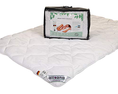 allsana Tencel® Klimafaser Duo-Steppbett 155x220 cm | warme Lyocell Winterdecke für Allergiker | waschbar | atmungsaktive Bettdecke aus Naturfaser bei Allergie | Markenqualität Made in Germany von allsana