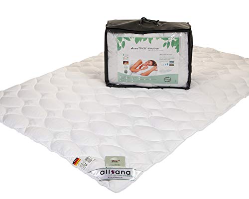 allsana Tencel® Klimafaser Leichtsteppbett 135x200 cm | Lyocell Sommerdecke für Allergiker | waschbar bei 60°C | atmungsaktive Bettdecke aus Naturfaser bei Allergie | Markenqualität Made in Germany von allsana